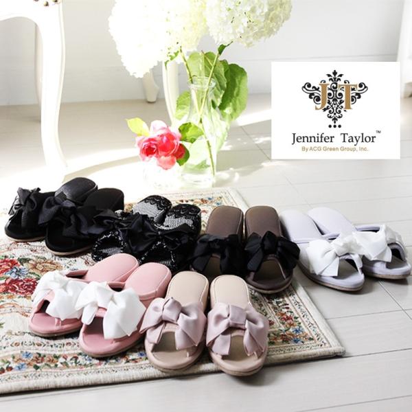 ヒール付きスリッパ ルームシューズ かかとあり 可愛い おしゃれ 美脚 参観日 リボン ピンク 来客...