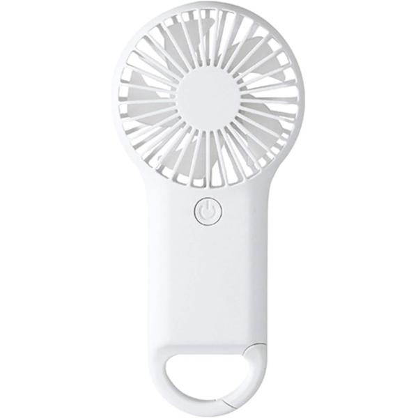 ミニハンディファン 大風量 静音 カラビナ付き ブラック ホワイト 電池式 おしゃれ ハンディーファ...