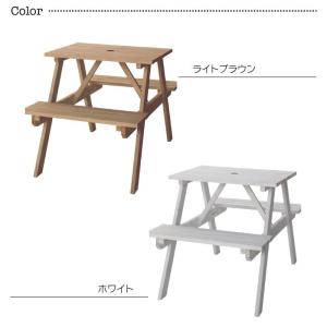 ベンチセット テーブル&ベンチ 天然木...の詳細画像3