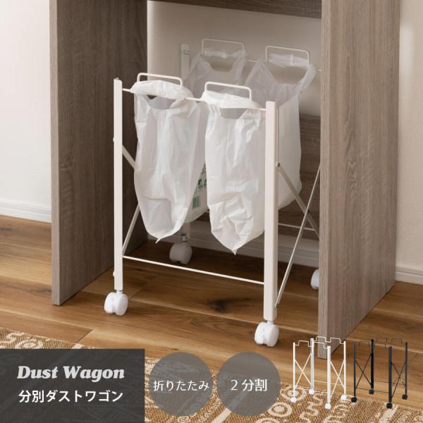 分別ダストワゴン ゴミ箱 ごみ箱 分別ゴミ箱 分別 スリム 分別ごみ箱 おしゃれ シンプル 2分割 ...