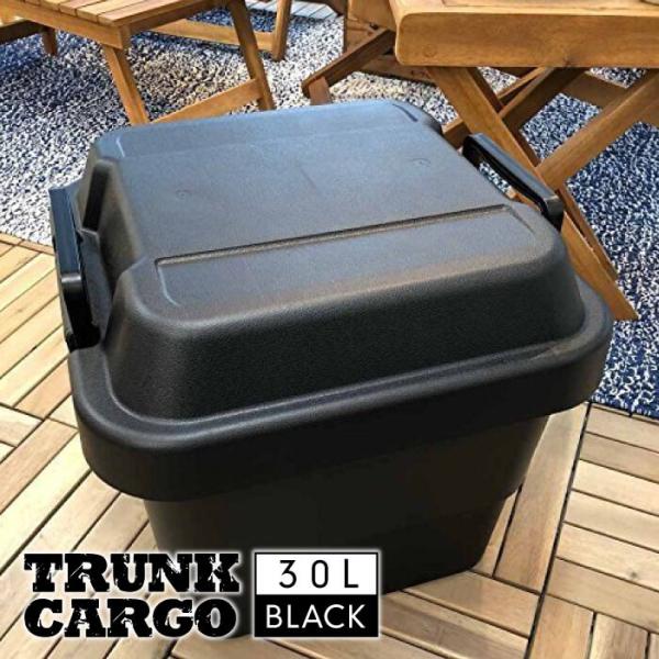 トランクカーゴ 30L BLACK ブラック コンテナ 収納ケース フタ付き 収納ボックス トランク...