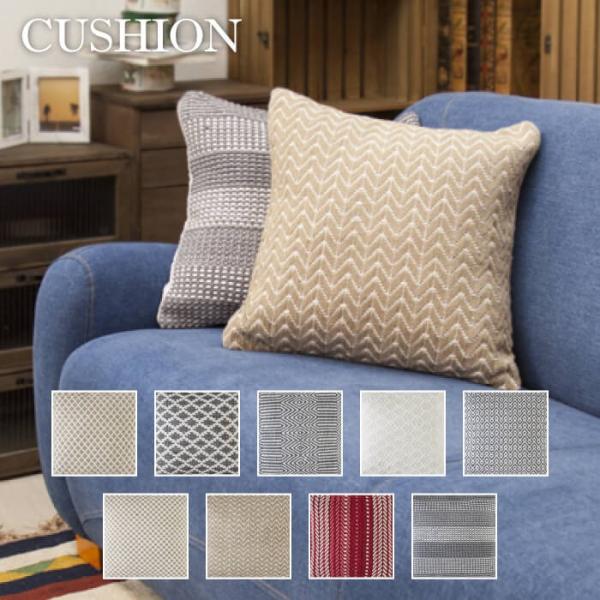 クッション おしゃれ コットン 中綿付き 座布団 シンプル クッションカバー かわいい 西海岸 北欧...