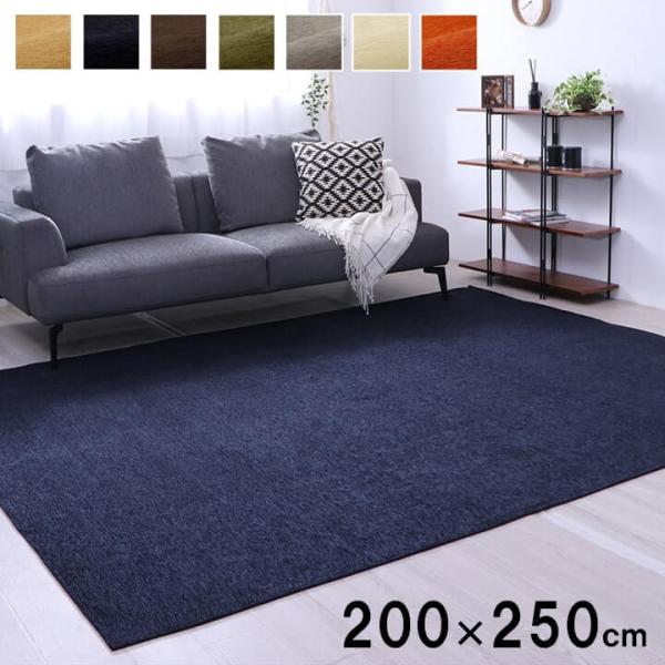 ラグ 洗える 撥水 200×250cm 無地 シンプル コンパクト ホットカーペット 床暖房 対応 ...
