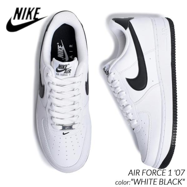 NIKE AIR FORCE 1 &apos;07 &quot;WHITE BLACK&quot; ナイキ エアフォース スニーカ...