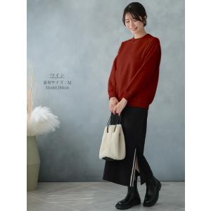 裏ボア トレーナー スウェット レディース 防...の詳細画像3