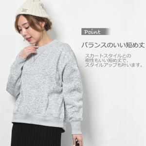 裏起毛 トレーナー ニット フリース スウェッ...の詳細画像5