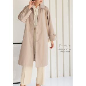 ステンカラーコート スプリングコート レディー...の詳細画像1