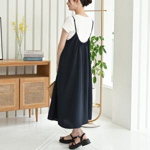 キャミソールワンピース キャミワンピ ロング ...の詳細画像3