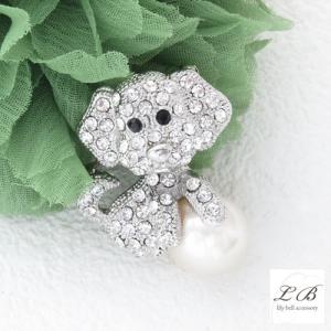 SWAROVSKI（スワロフスキー） ブローチ 犬 いぬ わんちゃん