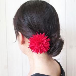 ヘアクリップ 浴衣 髪飾り ピンポンマム 花 ...の詳細画像4