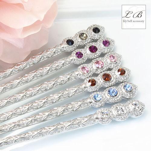 かんざし (js47) 普段使い 一本 簪 アジアン エスニック きらきら ラインストーン シンプル...