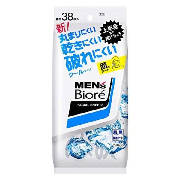 花王 メンズビオレ 洗顔シート クール 卓上用 38枚入 × 4個セット