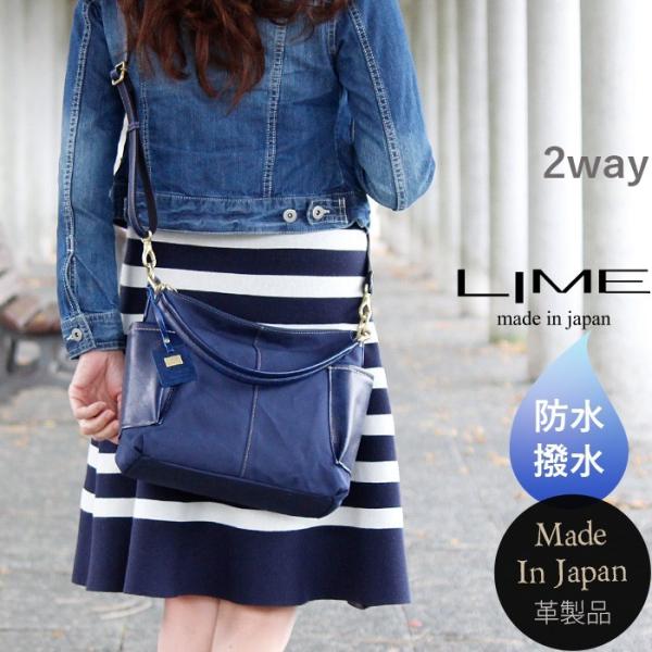 ショルダーバッグ 2way ハンドバッグ レディース 本革 帆布 コットン 日本製 カジュアルバッグ...