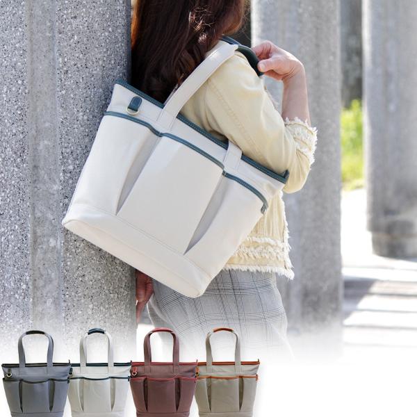 【SALE20％オフ】トートバッグ A4 帆布 キャンバス 軽い 本革 大人 日本製 おすすめ 外 ...