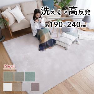 ラグ 洗える 厚手 北欧 ラグマット カーペット おしゃれ 高反発 滑り止め 約190×240cm 3畳 3帖 長方形 韓国 春 夏 ホットカーペット 無地 NEWカフカ