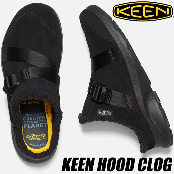 KEEN HOOD CLOG BLACK/BLACK 1026800 キーン フッド クロッグ ブラ...