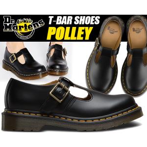 Dr.Martens POLLEY SMOOTH BLACKPOLLEY T-BAR SHOE 14852001 ドクターマーチン ポーリー レディース カジュアル Tバー ストラップ シューズ Tストラップ｜LIMITED EDT