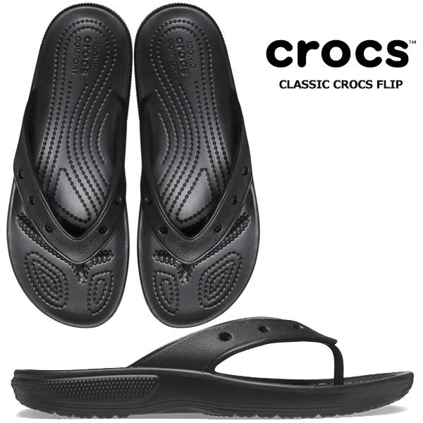 crocs CLASSIC CROCS FLIP BLACK 207713-001 クロックス クラ...