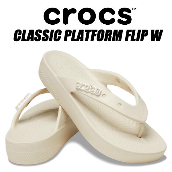 crocs CLASSIC PLATFORM FLIP W BONE 207714-2y2 クロック...