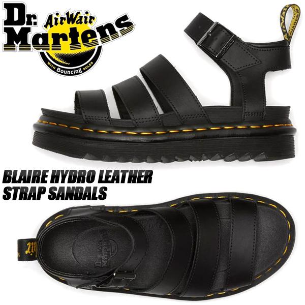 Dr.Martens BLAIRE STRAP SANDALS HYDRO LEATHER BLAC...