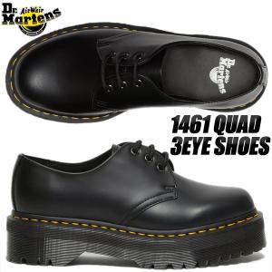 Dr.Martens 1461 QUAD 3EYE SHOES BLACK 25567001 ドクターマーチン 1461 クアッド 3 アイ シューズ ブラック 厚底 3ホール シューズ POLISHED SMOOTH｜limited-edition