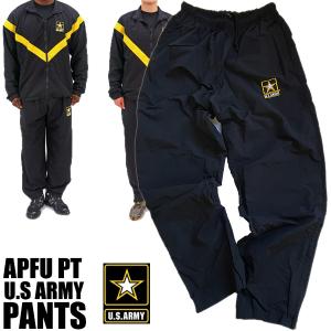 APFU PT PANTS U.S ARMY デッドストック U.S.アーミー フィジカル トレーニング パンツ ナイロンパンツ ミリタリー ブラック イエロー｜limited-edition