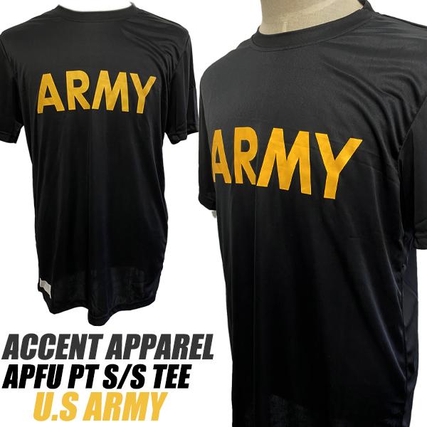 ACCENT APPAREL APFU PT S/S TEE U.S ARMY ブラック 半袖 t-...