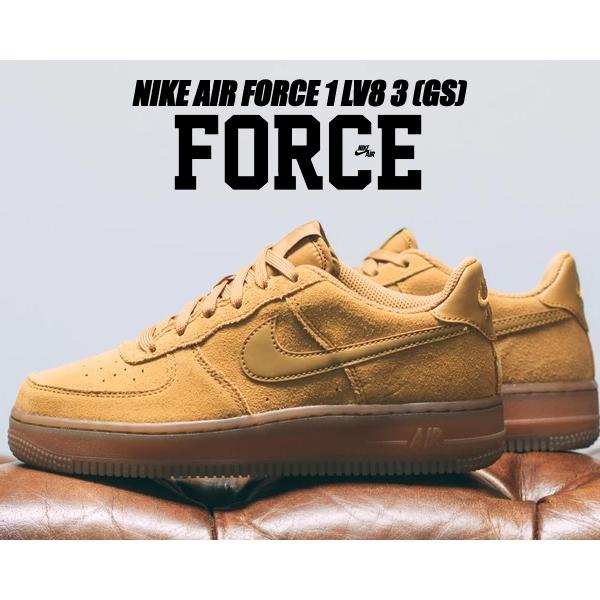 NIKE AIR FORCE 1 LV8 3 (GS) wheat/wheat-gum light ...