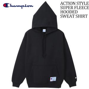 Champion HOODED SWEAT SHIRT BLACK C3-W127 チャンピオン フーデッド スウェットシャツ パーカー グレー CONE HOODIE コーンフーディー Super Fleece 肉厚