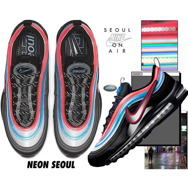 NIKE AIR MAX 97 OA GS NEON SEOUL black/reflect sil...