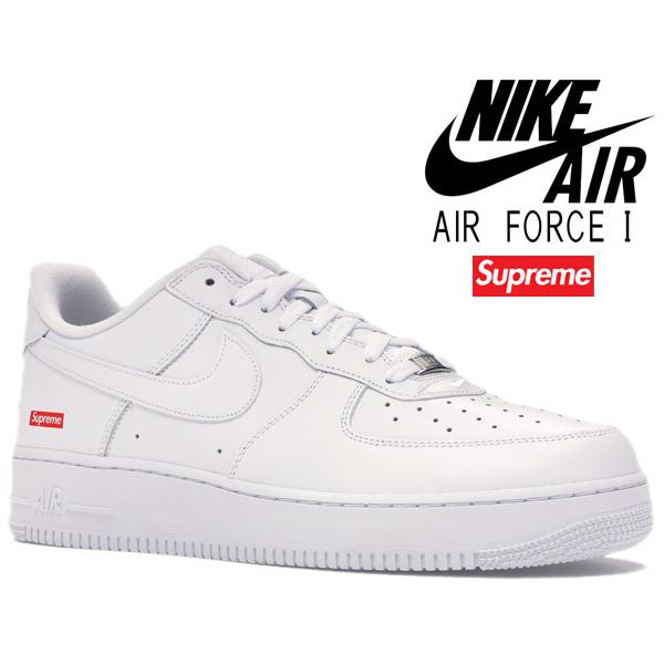 NIKE AIR FORCE 1 LOW / SUPREME white/wht cu9225-10...
