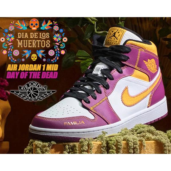 NIKE AIR JORDAN 1 MID DAY OF THE DEAD white/univer...