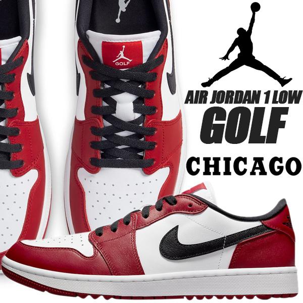 NIKE AIR JORDAN 1 LOW GOLF CHICAGO varsity red/bla...