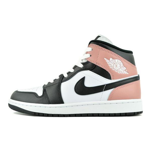 NIKE AIR JORDAN 1 MID wht/blk-rust pink dq8426-100...