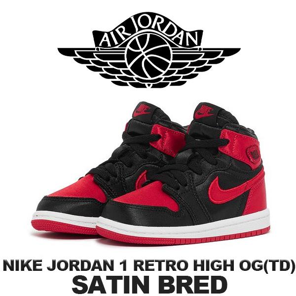 NIKE JORDAN 1 RETRO HIGH OG TD black/university re...