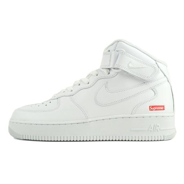NIKE AIR FORCE 1 MID / SUPREME white/white-wht fz8...