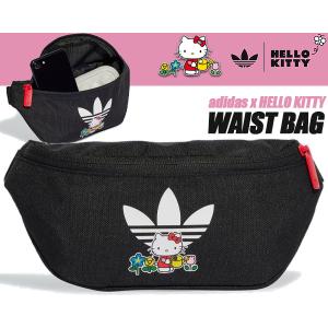 adidas HELLO KITTY WAIST BAG BLACK ii3358 アディダス オリジナルス × ハローキティ ウエストバッグ ブラック ボディバッグ EAN61｜limited-edition