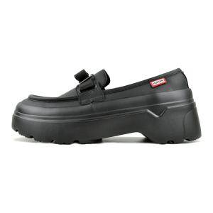 【美品・現行品】HUNTER ハンター　レインシューズ　ローファー　ブラック HUNTER（ハンター） 国内正規品 レインシューズ レディース リファイン