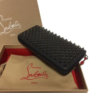 ルブタン 長財布  ガンメタ Panettone black/gun metal 1175099 Christian Louboutin