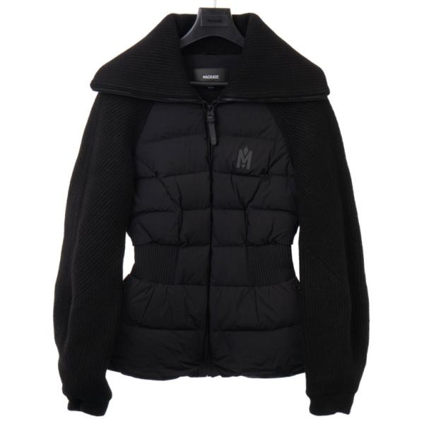 マッカージュ FOXY リブニットダウンジャケット ウエストシェイプ バルーンスリーブ ショートダウ...