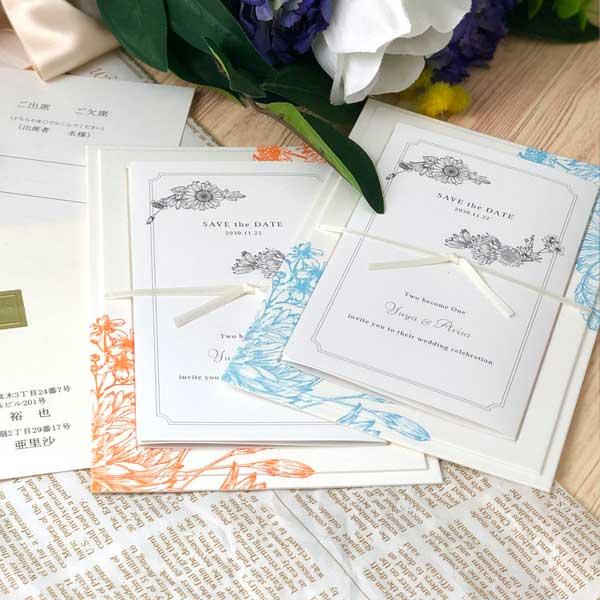 結婚式 招待状 エヴァン 10部セット 印刷なし 手作り キット ウェディング 花 フラワー かわい...