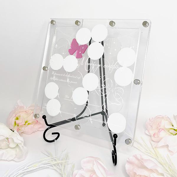 結婚証明書 ドロップス リボン mini 少人数 ミニ 名入れ 結婚式 披露宴 ウェルカムボード 結...