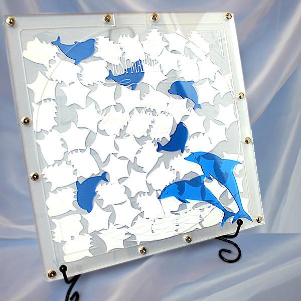 ウェディングドロップス ドルフィン ドロップス アクリル製 ウエルカムボード 四季 夏 イルカ サマ...