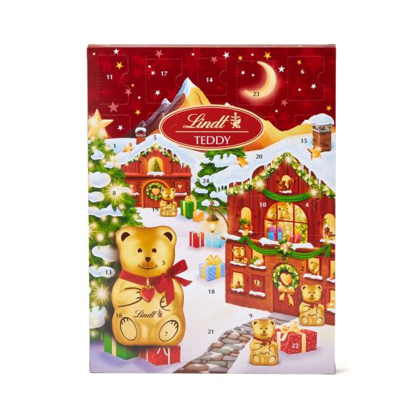 リンツ Lindt チョコレート リンツテディ レッドナイトアドベントカレンダー170g