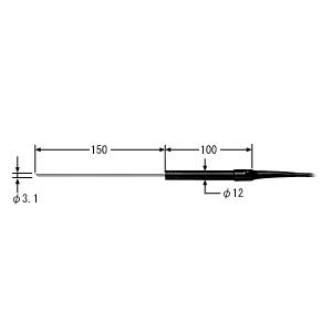 KS-21A　シース型　棒状プローブ(150mm)[使用限界温度:800℃]｜line