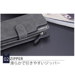 財布 メンズ 長財布 ファスナー カード 大容...の詳細画像5