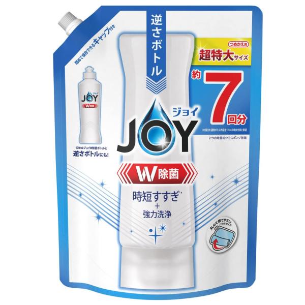 Procter &amp; Gamble ジョイ P&amp;G W除菌 食器用洗剤 さわやか微香 詰め替え 超特大...