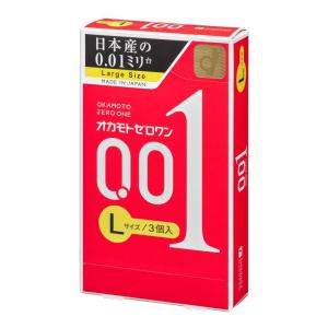 OKAMOTO オカモトコンドームズ ゼロワン 0.01ミリ Lサイズ ポリウレタン (PU) 3個入り