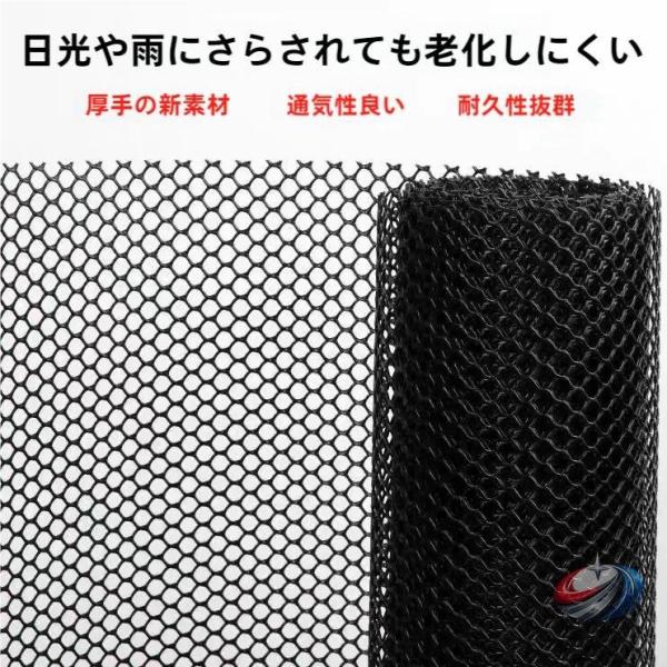 メッシュフェンス 防獣ネット 屋外ガーデンフェンスロール  黒プラスチックメッシュ 庭/畑の侵入対策...