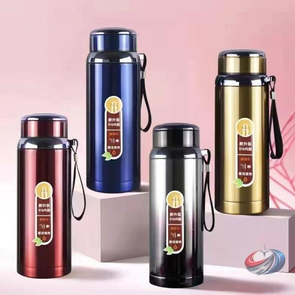 ステンレス水筒 600/800/1000ml 真空断熱 保温保冷  直飲み 軽量 魔法瓶タイプ 子供...